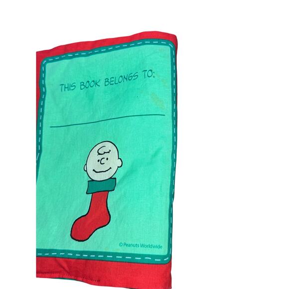 VTG Charlie Browns Christmas Stocking Soft Plush Fabric Book Charles M Schulz - Picture 8 of 9
